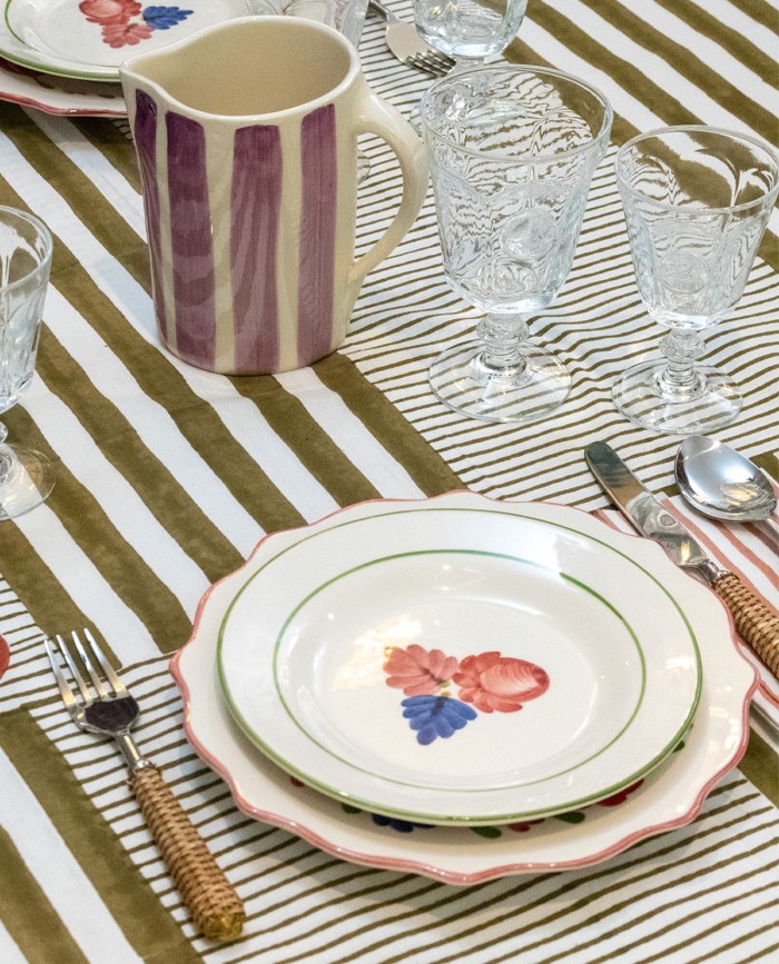 Plato postre Flores encantadas