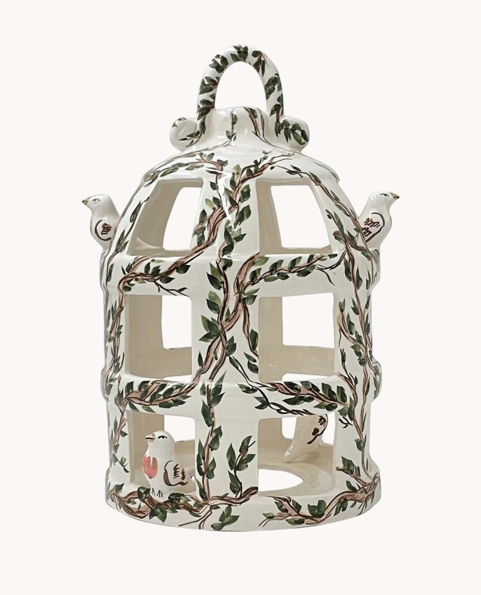 Jaula portavelas enredadera